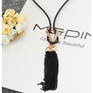 Female Pendant Necklace Tassel Long Winter Sweater Chain Necklace